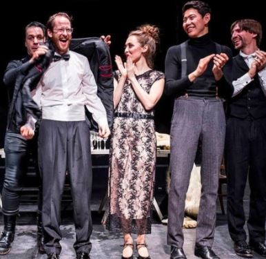 Nele Lindemann working with her father Till Lindemann in one of her play